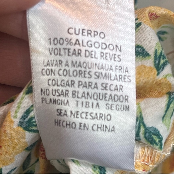 TCEC Floral Print Puff Shoulder Blouse Sz L Summer Cottagecore Vacation Boho - Picture 8 of 16